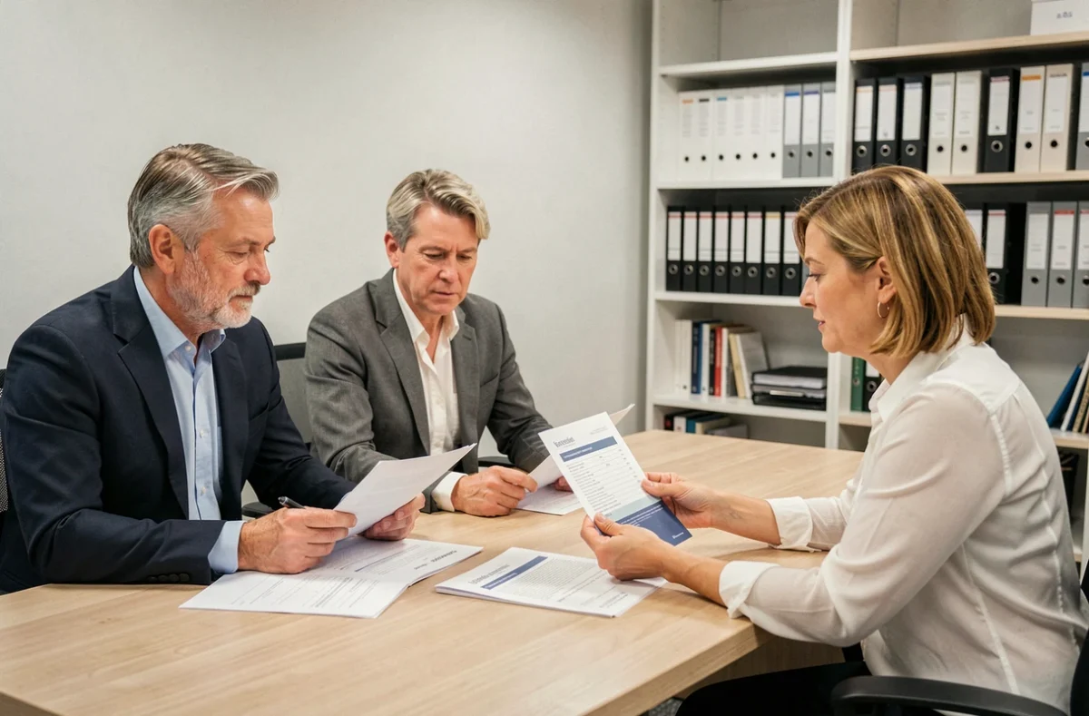 Couple en rendez-vous avec un conseiller Macif pour souscrire une formule protectrice