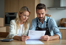 Payer votre déménageur : conseils et astuces pratiques pour organiser votre budget Femme et moveuse examinent une facture dans la cuisine