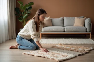Tapis moderne avec motifs tendance pour décoration intérieure 2024