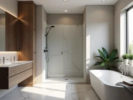 Créer une douche ordonnée et élégante sans perçage